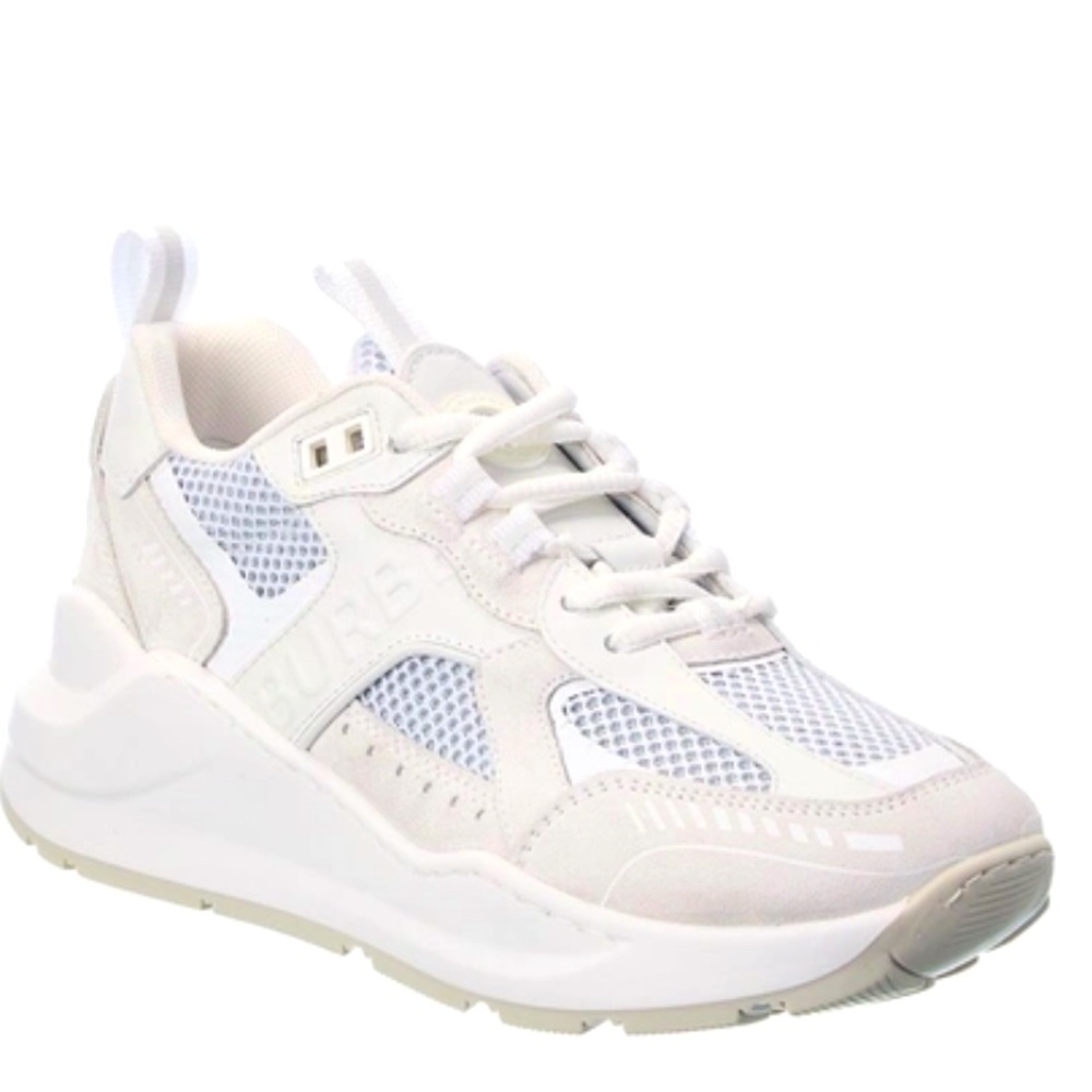 Burberry London England TNR Sean Low Top Sneaker in White, Euro Size: 36/ UK :3
